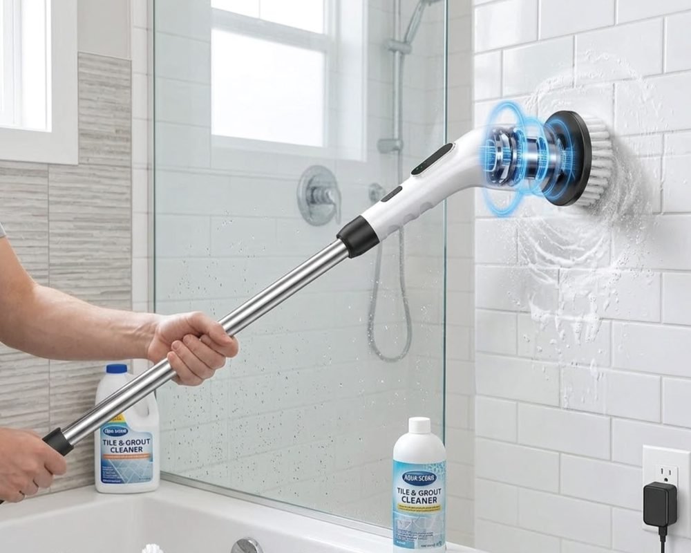 Electric Spin Scrubber for Bathroom Cleaning