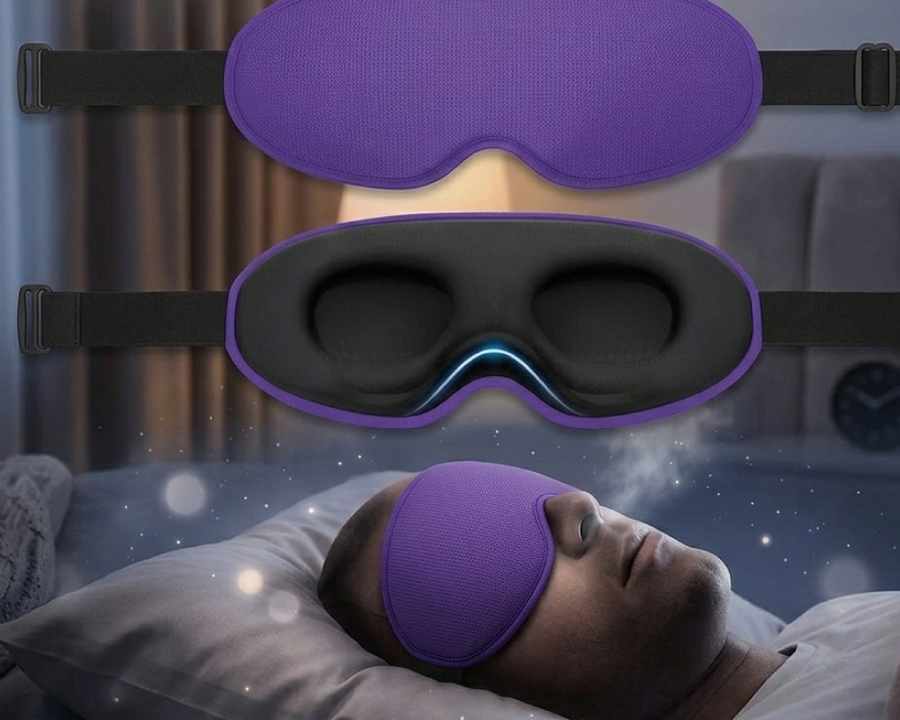 Blackout Sleep Eye Mask for Side Sleeper 